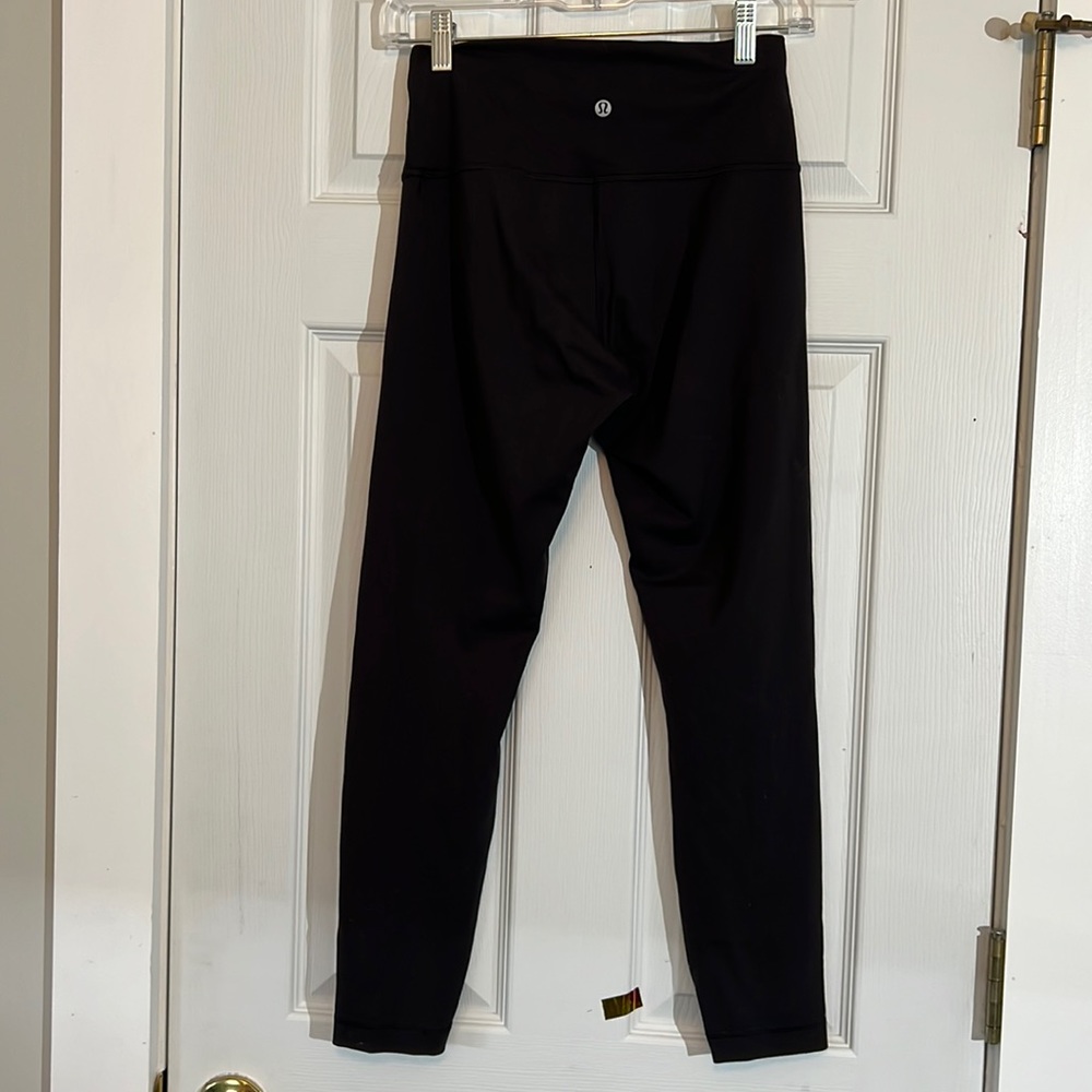 Black 25” LuLu Leggings with drawstring